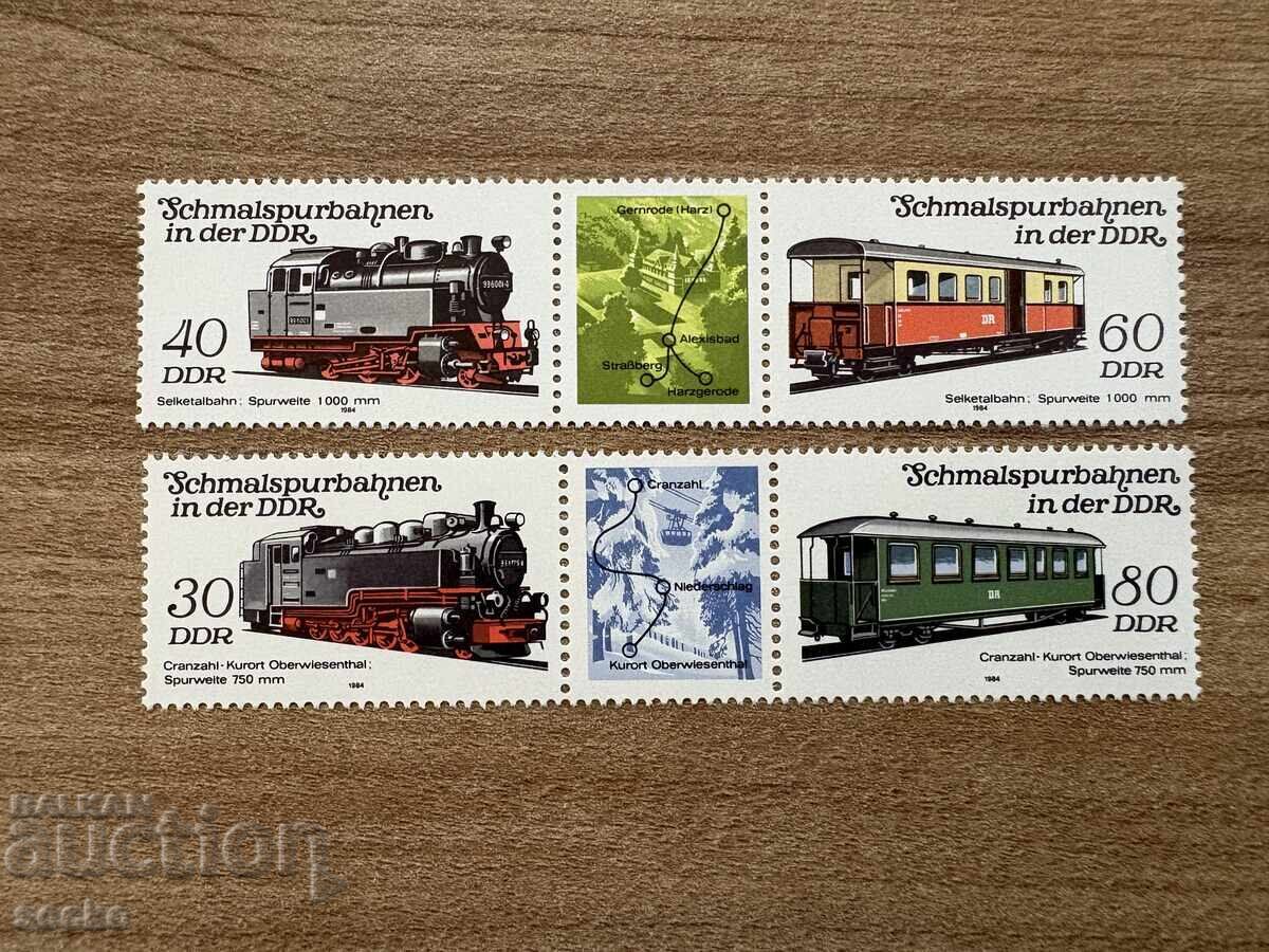 GDR - Ατμομηχανές και επιβατικά τρένα (1984) MNH GDR - Ατμομηχανές και επιβατικά τρένα (1984) MNH