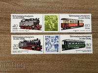 GDR - Ατμομηχανές και επιβατικά τρένα (1984) MNH
