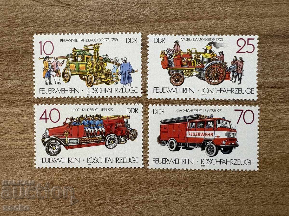 ΓΔΛ - Πυροσβεστικά οχήματα (1987) MNH ΓΔΛ - Πυροσβεστικά οχήματα (1987) MNH