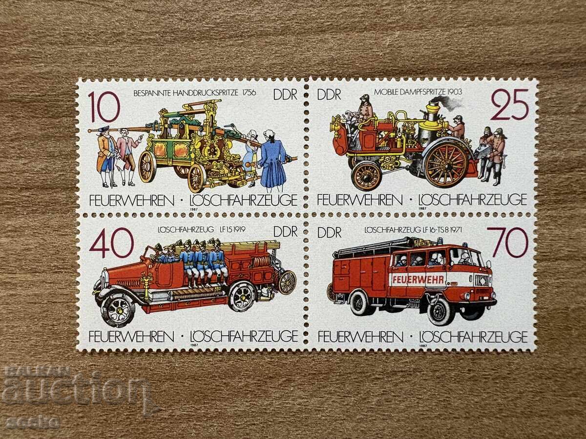 ΓΔΛ - Πυροσβεστικά οχήματα (1987) MNH ΓΔΛ - Πυροσβεστικά οχήματα (1987) MNH