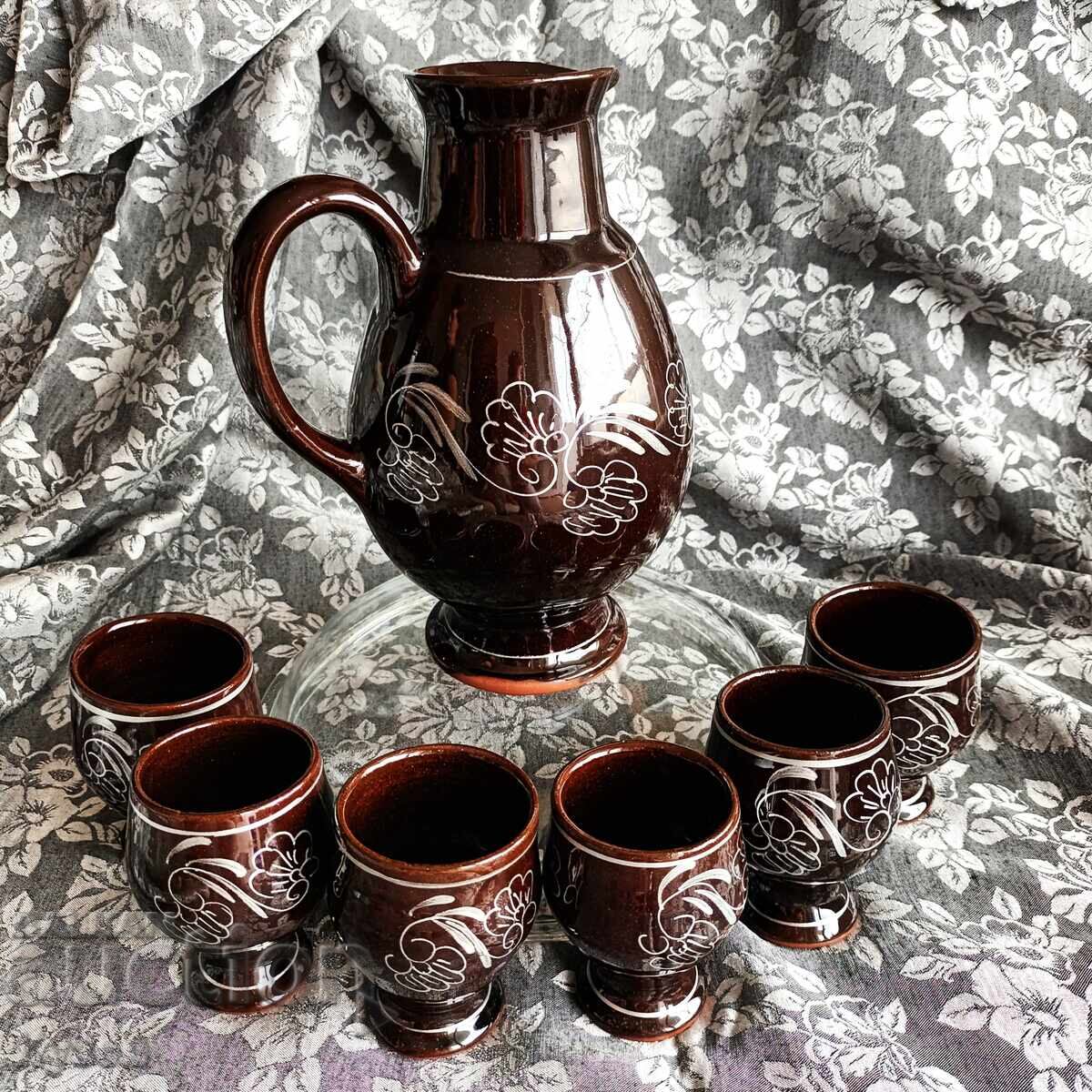 Τροία κεραμικά σερβίτσιο κρασιού