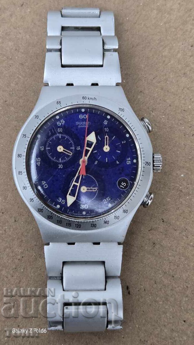 SWATCH CHRONOGRAPH QUARTZ SWISS MADE RARE, I DON'T KNOW IF IT WORKS with price 20.00 BGN | € 10.23 SWATCH CHRONOGRAPH QUARTZ SWISS MADE RARE, I DON'T KNOW IF IT WORKS with price 20.00 BGN | € 10.23
