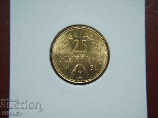 Παράδοση 25 Σελίνια 1931 Αυστρία (25 shiling Avstriya) - AU/Unc (χρυσός)