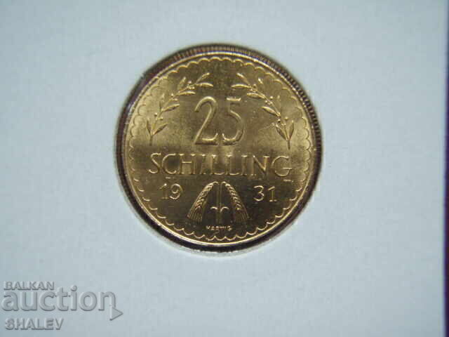 25 Șilingi 1931 Austria (25 shiling Avstriya) - AU/Unc (zlato)