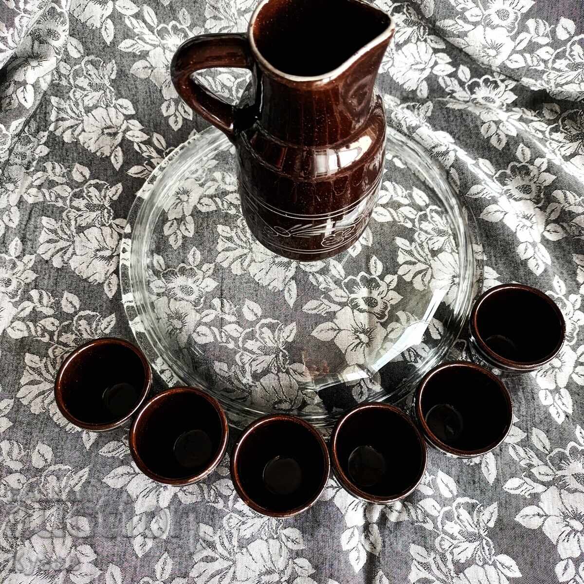 Auction Trojan Ceramics Rakia Set Auction Trojan Ceramics Rakia Set