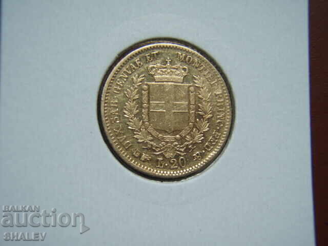 20 Lire 1855 Р Sardinia / Italy (Сардиния) - XF/AU (злато) с цена € 839.89 | 1642.69 лв.