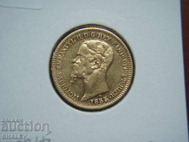 20 Lire 1855 Р Sardinia / Italy (Сардиния) - XF/AU (злато) - 5