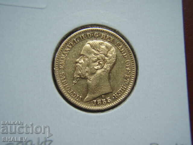 20 Lire 1855 Р Sardinia / Italy (Сардиния) - XF/AU (злато) - 6