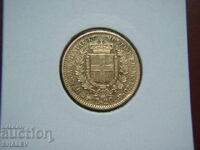 20 Lire 1855 R Sardinia / Italia (Sardiniya) - XF/AU (aur)
