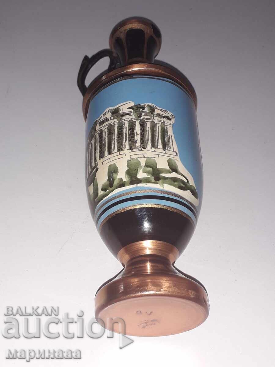 OLD COPPER KETTLE. SOUVENIR. GREECE - 5