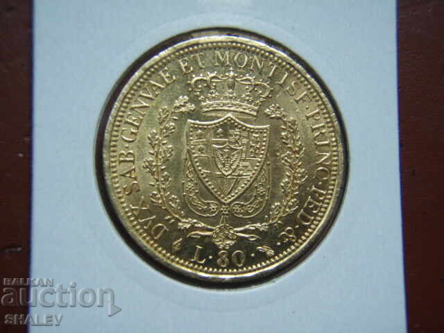 Auction  80 Lire 1826 L Sardinia / Italy (Sardinia) /1/ - AU+ (gold)