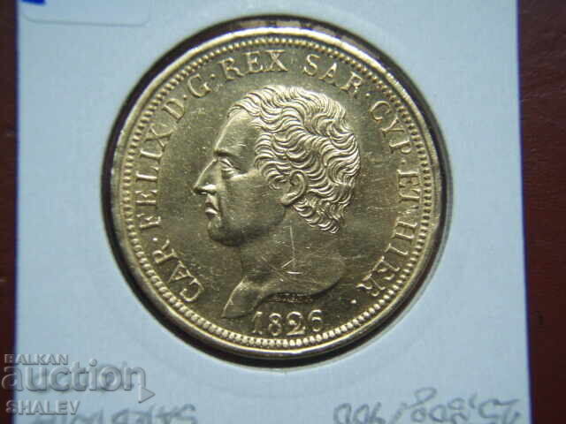 80 Lire 1826 L Sardinia / Italy (Sardinia) /1/ - AU+ (gold) - 5
