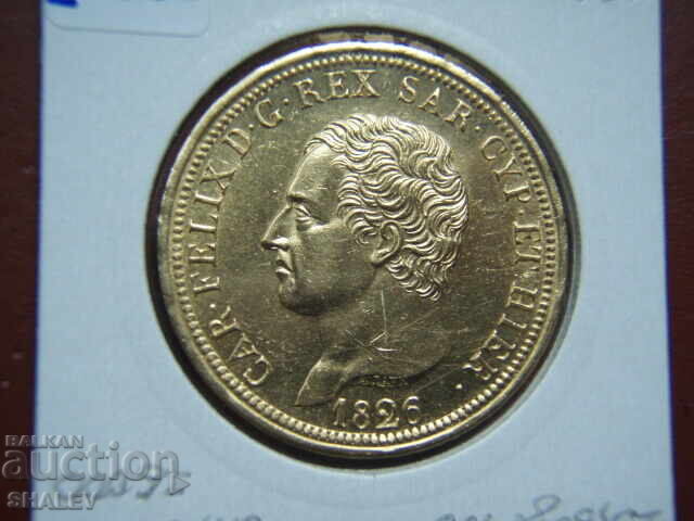 80 Lire 1826 L Sardinia / Italy (Sardinia) /1/ - AU+ (gold) - 6