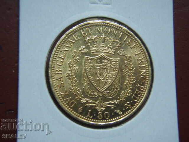 80 Lire 1826 L Sardinia / Italy (Sardinia) /1/ - AU+ (gold)