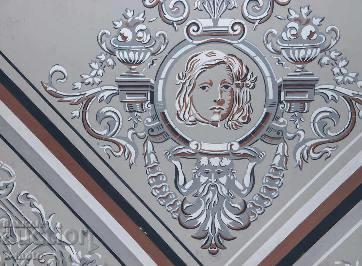 Mare pictură guașă element arhitectural - 5 Mare pictură guașă element arhitectural - 5