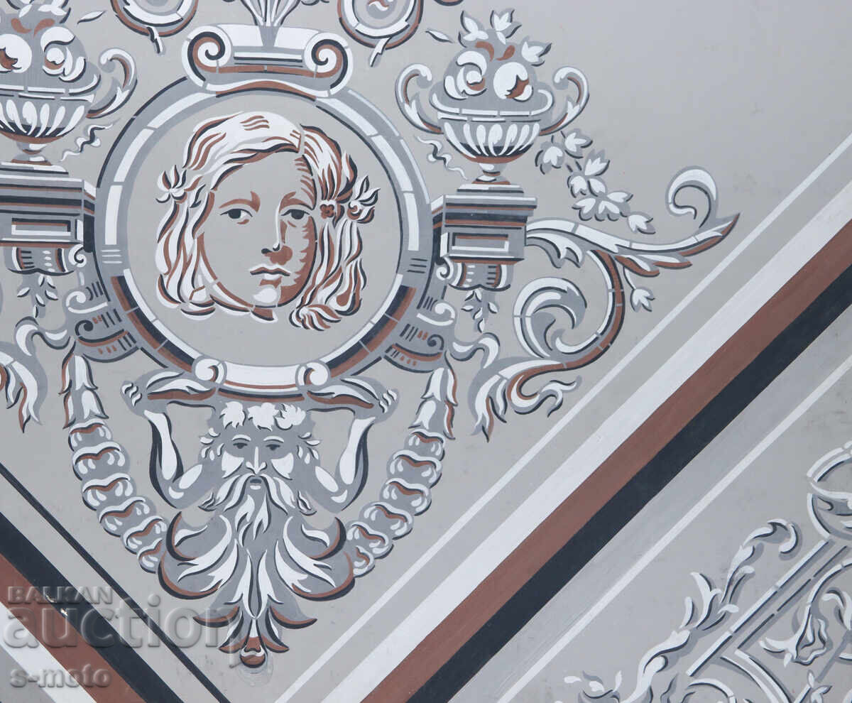 Mare pictură guașă element arhitectural - 6 Mare pictură guașă element arhitectural - 6