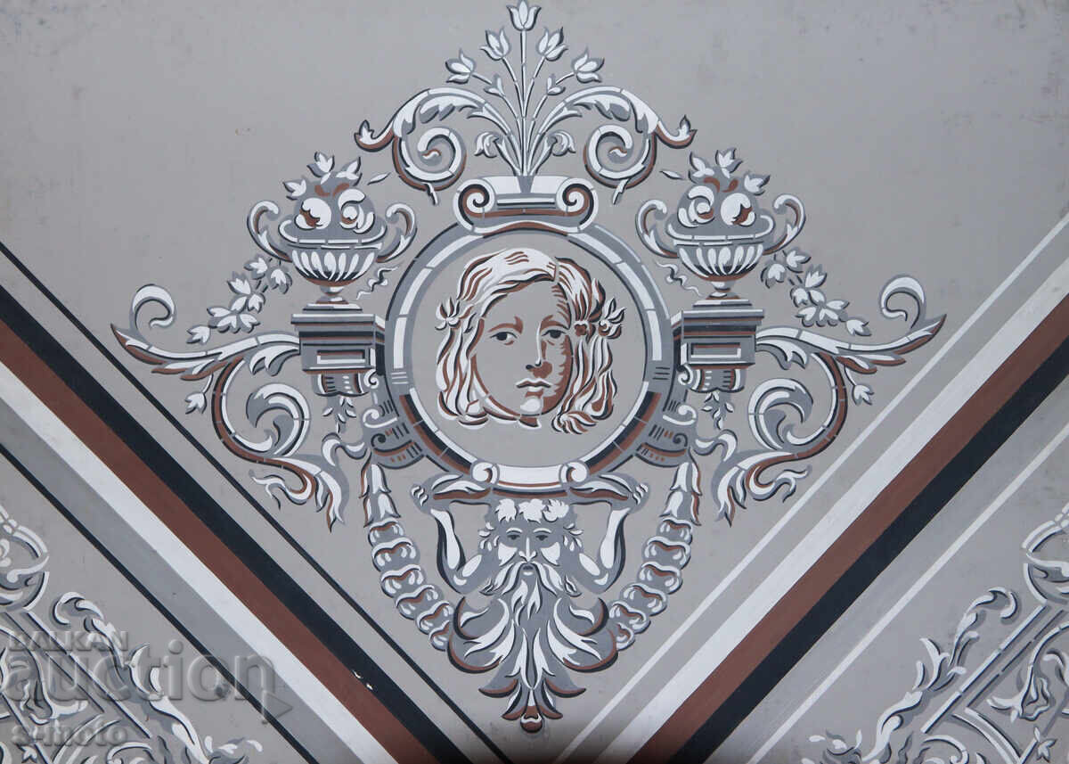 Mare pictură guașă element arhitectural Mare pictură guașă element arhitectural