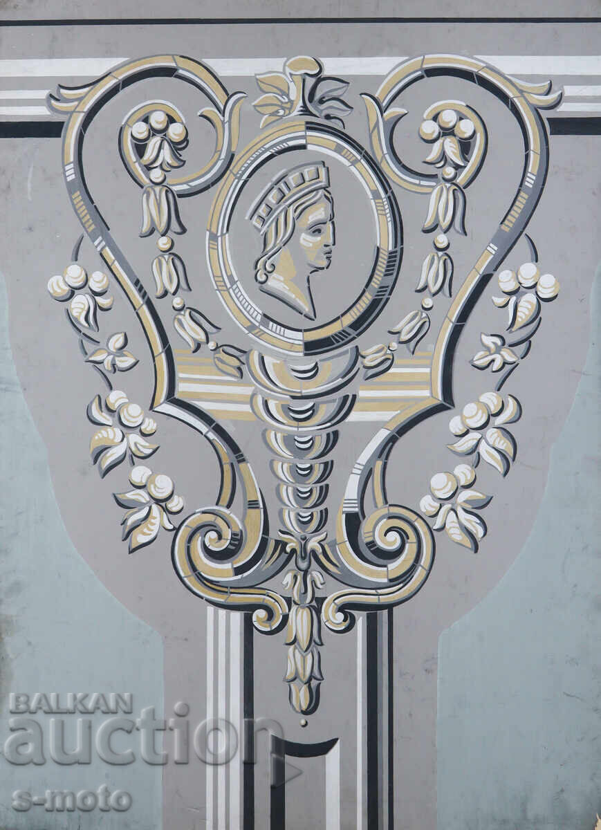 Δημοπρασία Μεγάλη εικόνα γκουάς αρχιτεκτονικό στοιχείο Δημοπρασία Μεγάλη εικόνα γκουάς αρχιτεκτονικό στοιχείο