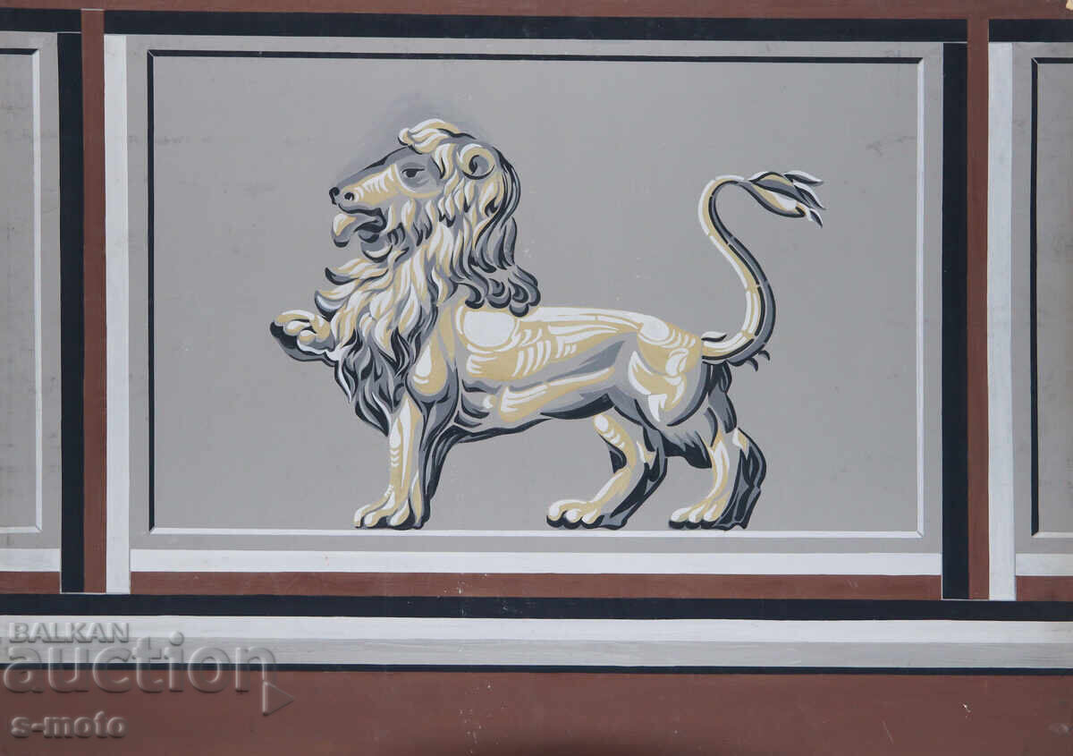 Аукцион Голяма картина гваш архитектурен елемент Аукцион Голяма картина гваш архитектурен елемент