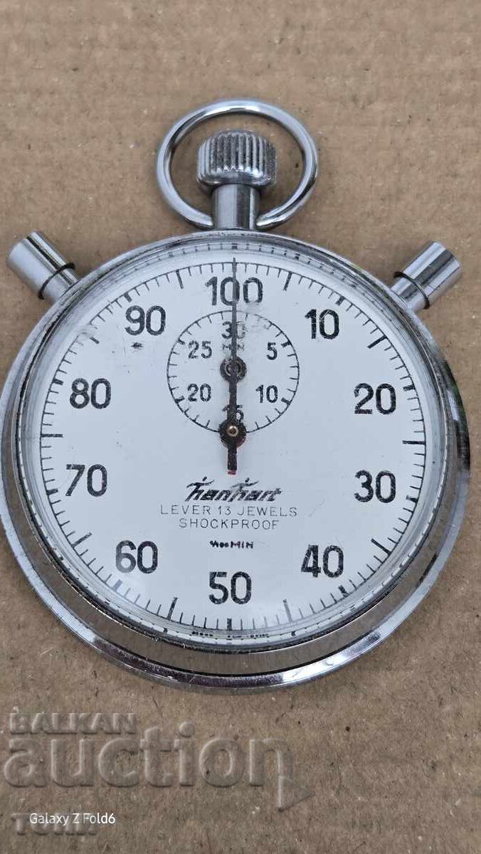 HANHAR CHRONOGRAPH GERMANY РЯДЪК РАБОТИ БЕЗ ГАРАНЦИЯ БЗЦ  !! с цена 40.00 лв. | € 20.45