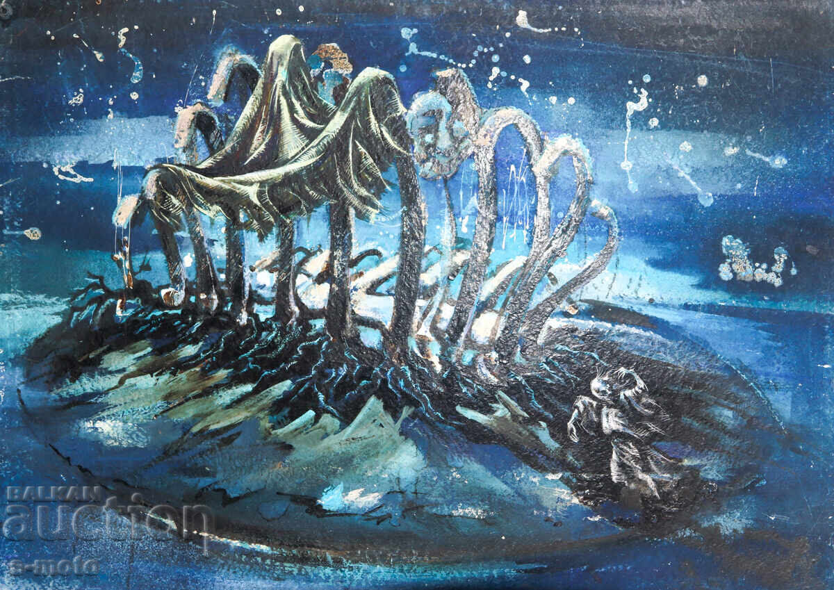 Μεγάλος πίνακας αφηρημένη σύνθεση με τιμή 550.00 BGN | € 281.21