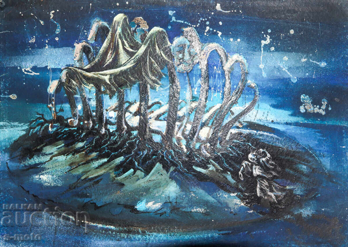 Μεγάλος πίνακας αφηρημένη σύνθεση