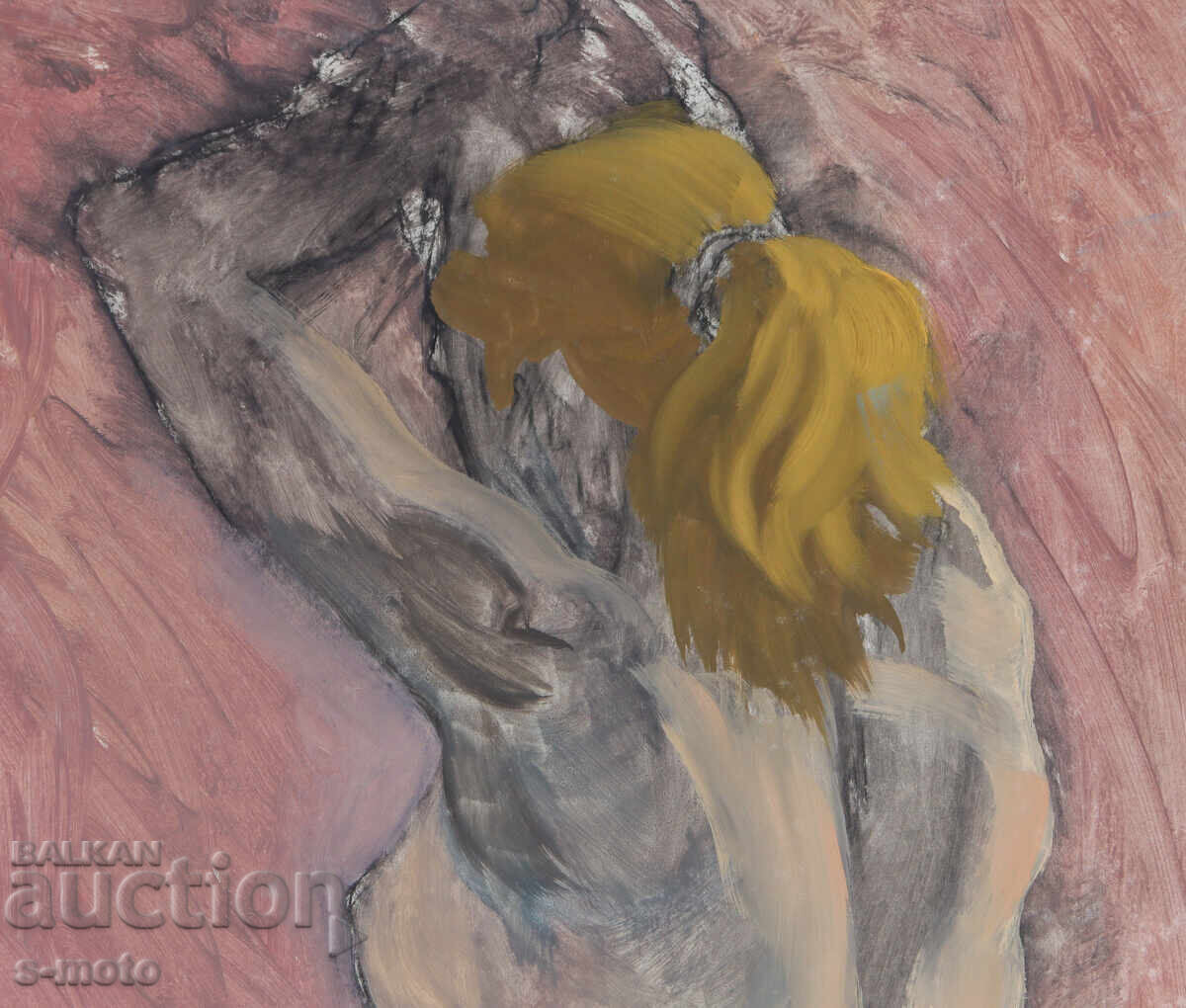 Μεγάλη ελαιογραφία γυμνό σώμα - 5