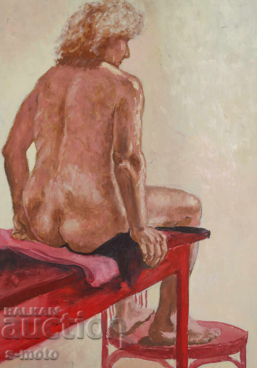 Μεγάλη ελαιογραφία γυμνό σώμα