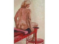 Large oil painting, nude body