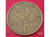 20 lire 1958 - Italy