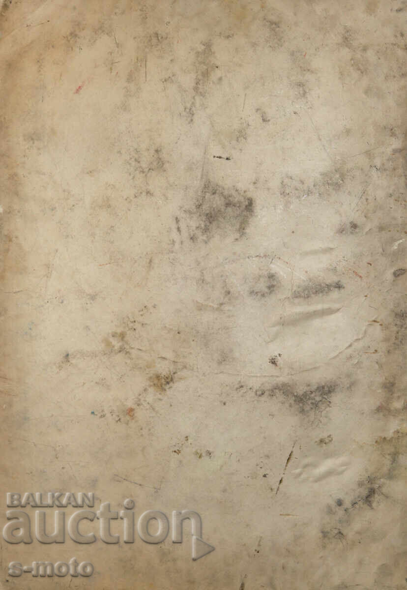 Old large gouache painting portrait - 7