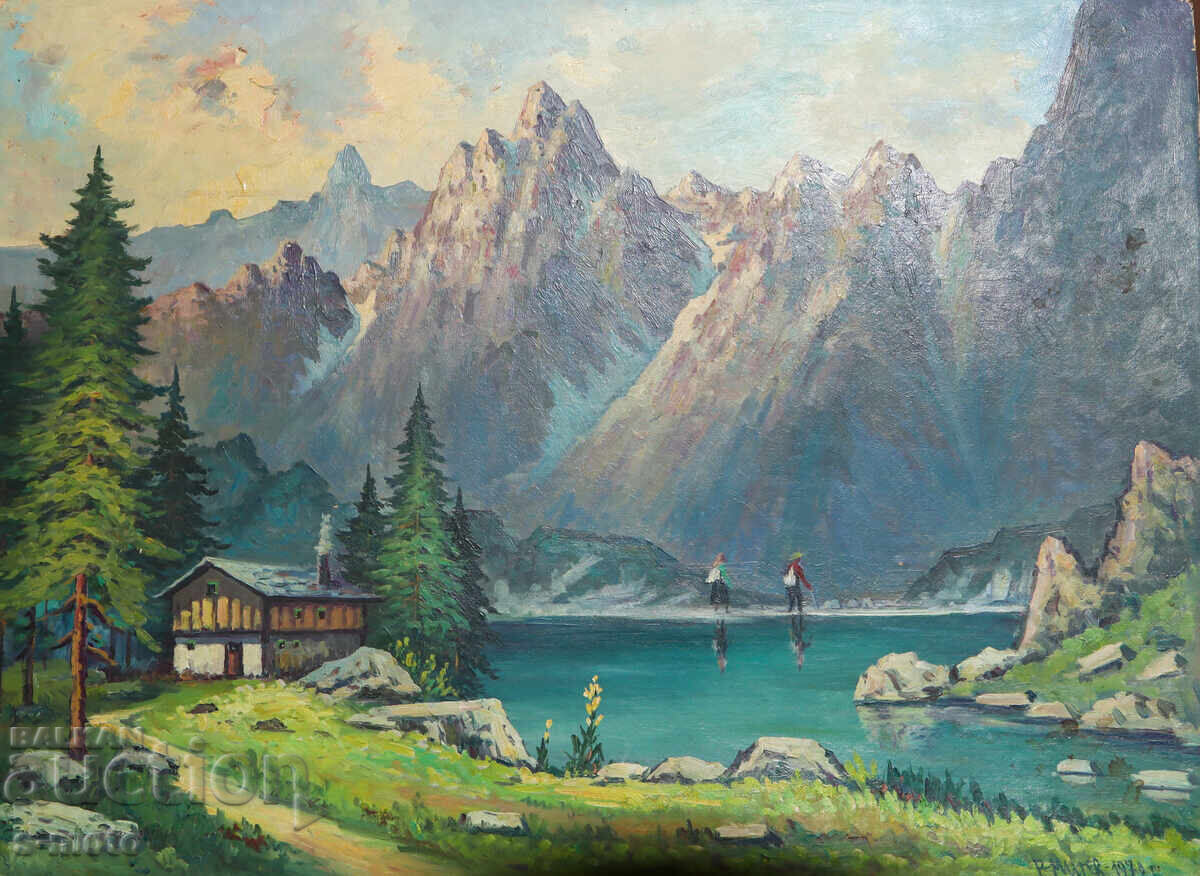 Голяма картина маслени бои пейзаж с цена 450.00 лв. | € 230.08