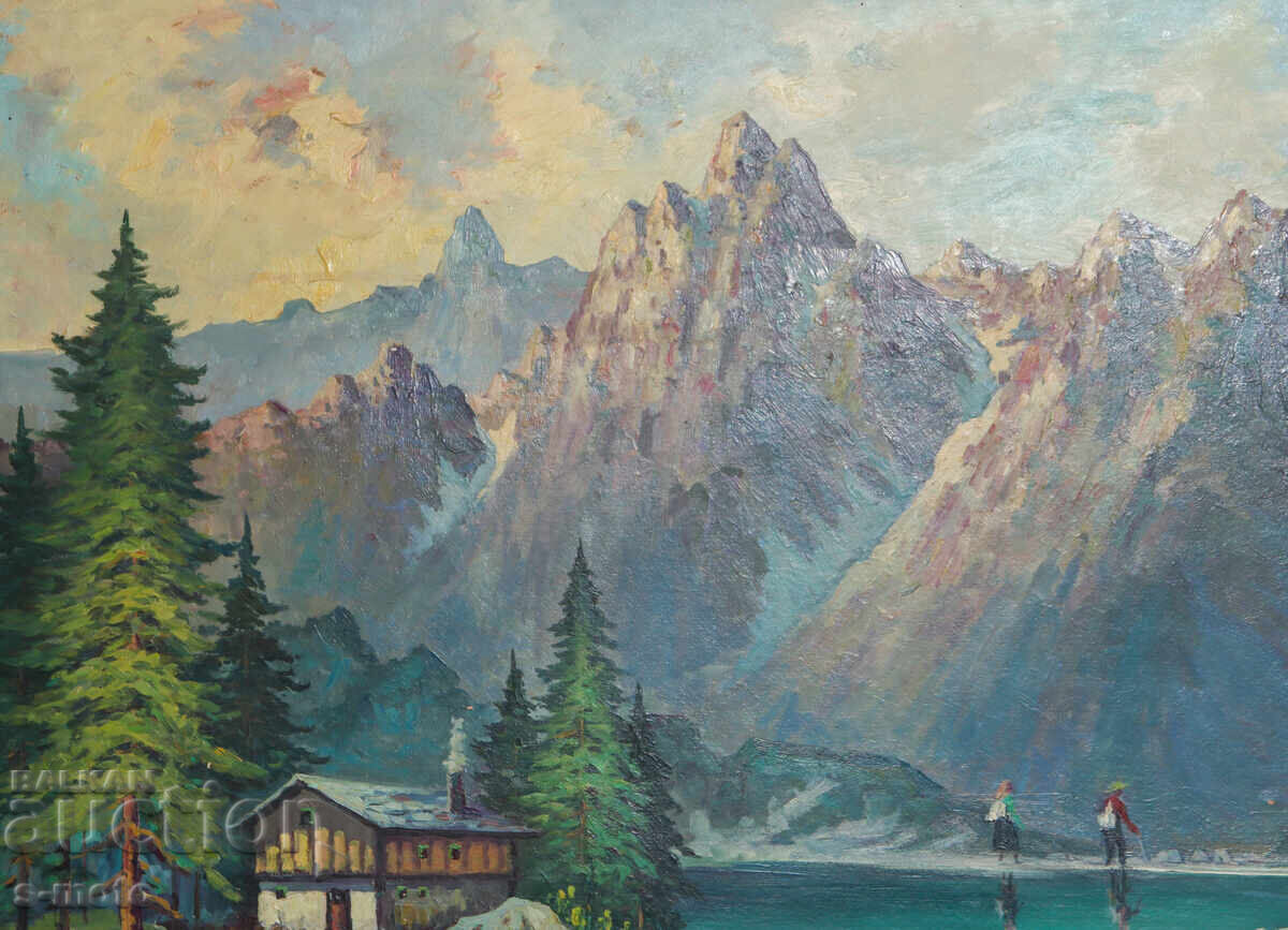 Доставка на Голяма картина маслени бои пейзаж