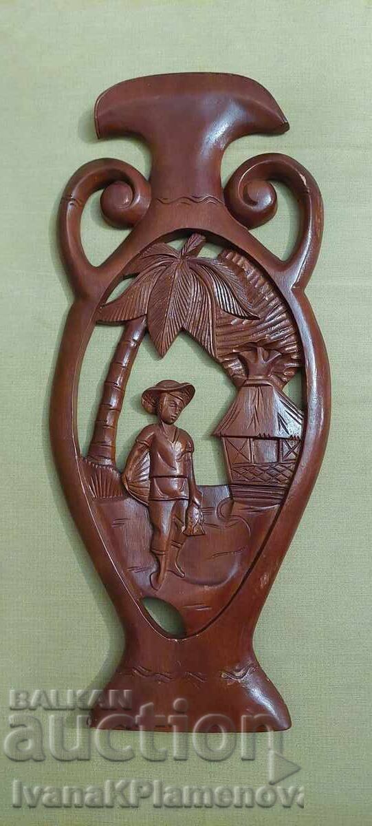 Дърворезба пано за ценители 56см - 5 Дърворезба пано за ценители 56см - 5