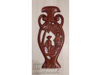 Panou sculptat în lemn pentru cunoscători 56cm