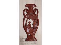 Дърворезба пано за ценители 56см