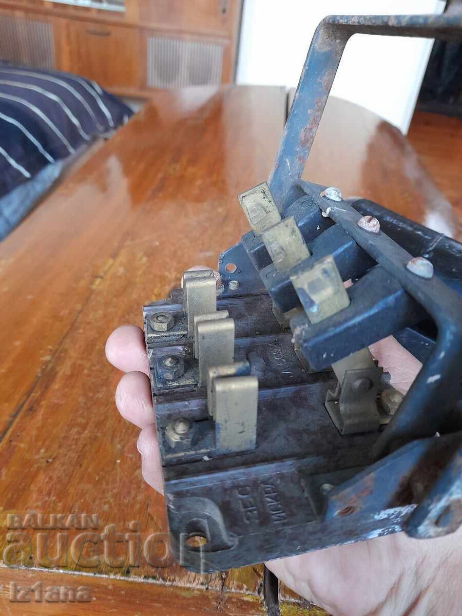 Стар електрически трифазен шалтер,изключвател,включвател - 6