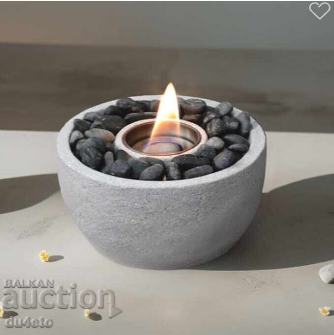 Camin decorativ pe bioetanol, decor piatră și vatră 23x cu preț € 24.00 | 46.94 BGN