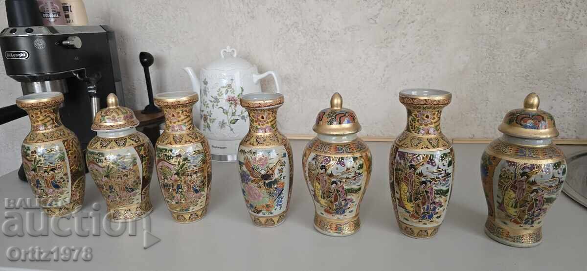 Set de trei vaze chinezești vechi - 6