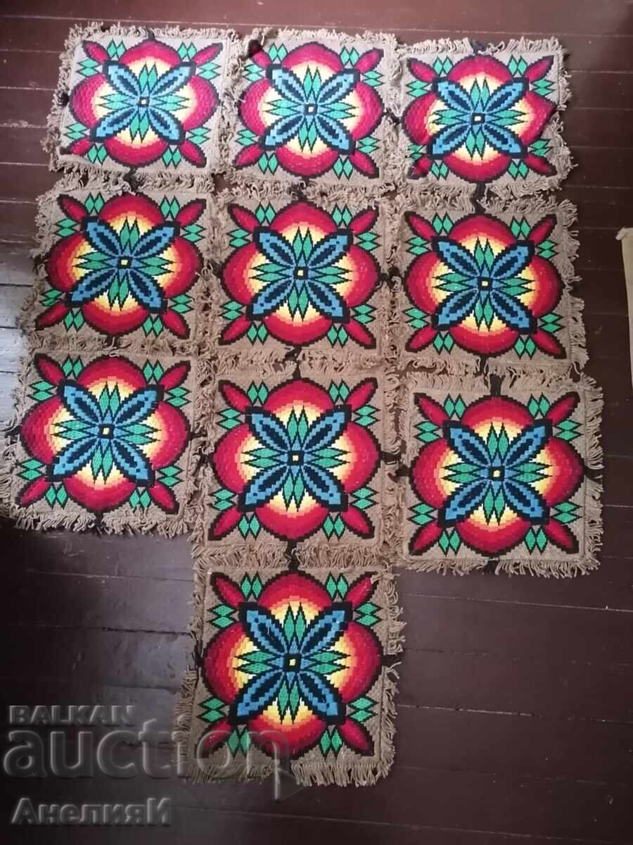 10 Hand-stitched Chair Mats, 10 BGN each with price 10.00 BGN | € 5.11 10 Hand-stitched Chair Mats, 10 BGN each with price 10.00 BGN | € 5.11
