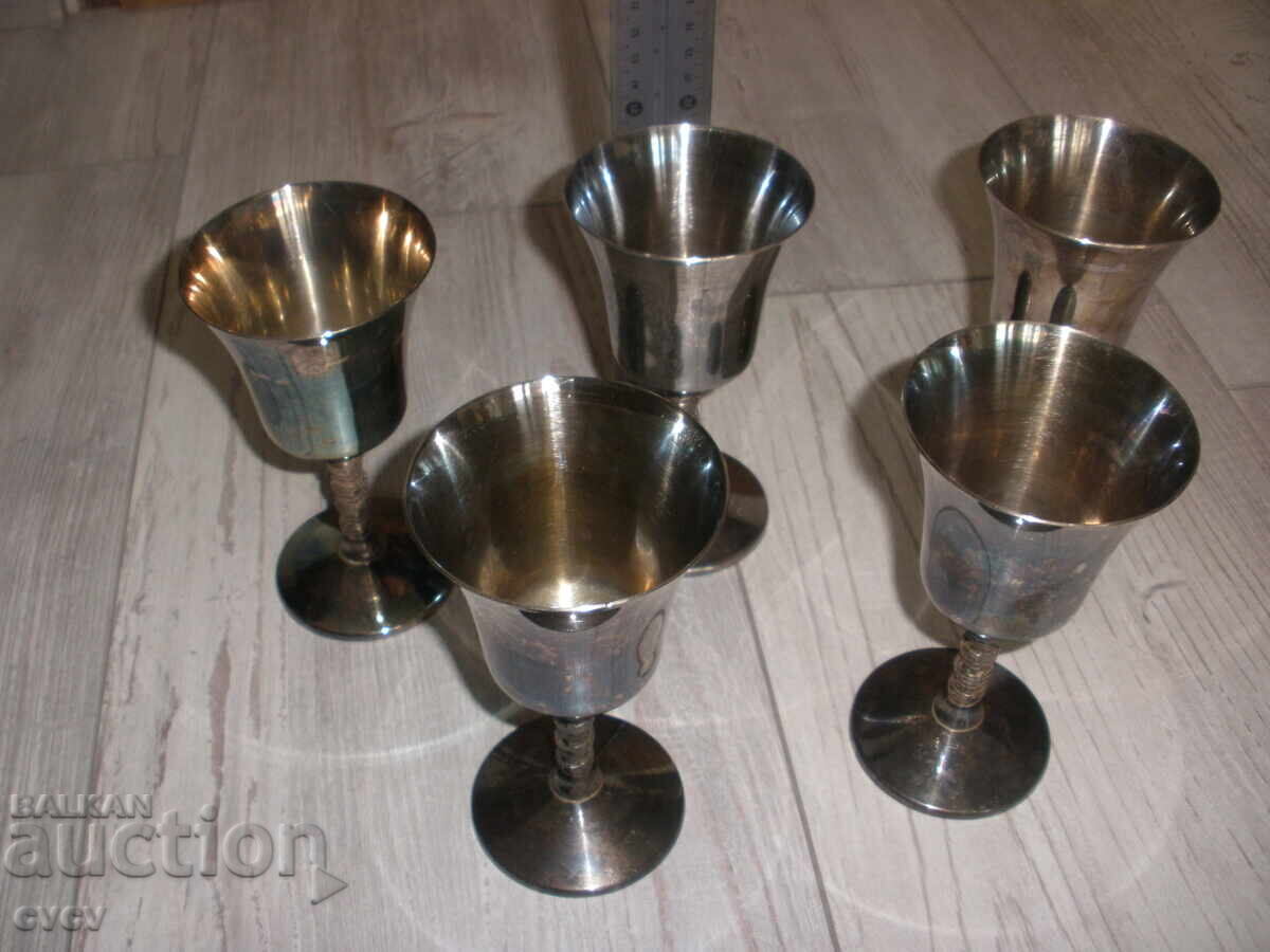 Silver-Plated Bowls - 5 pcs with price 11.00 BGN | € 5.62 Silver-Plated Bowls - 5 pcs with price 11.00 BGN | € 5.62