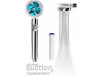 Cap de duș cu turbină și filtru - model rotativ la 360°