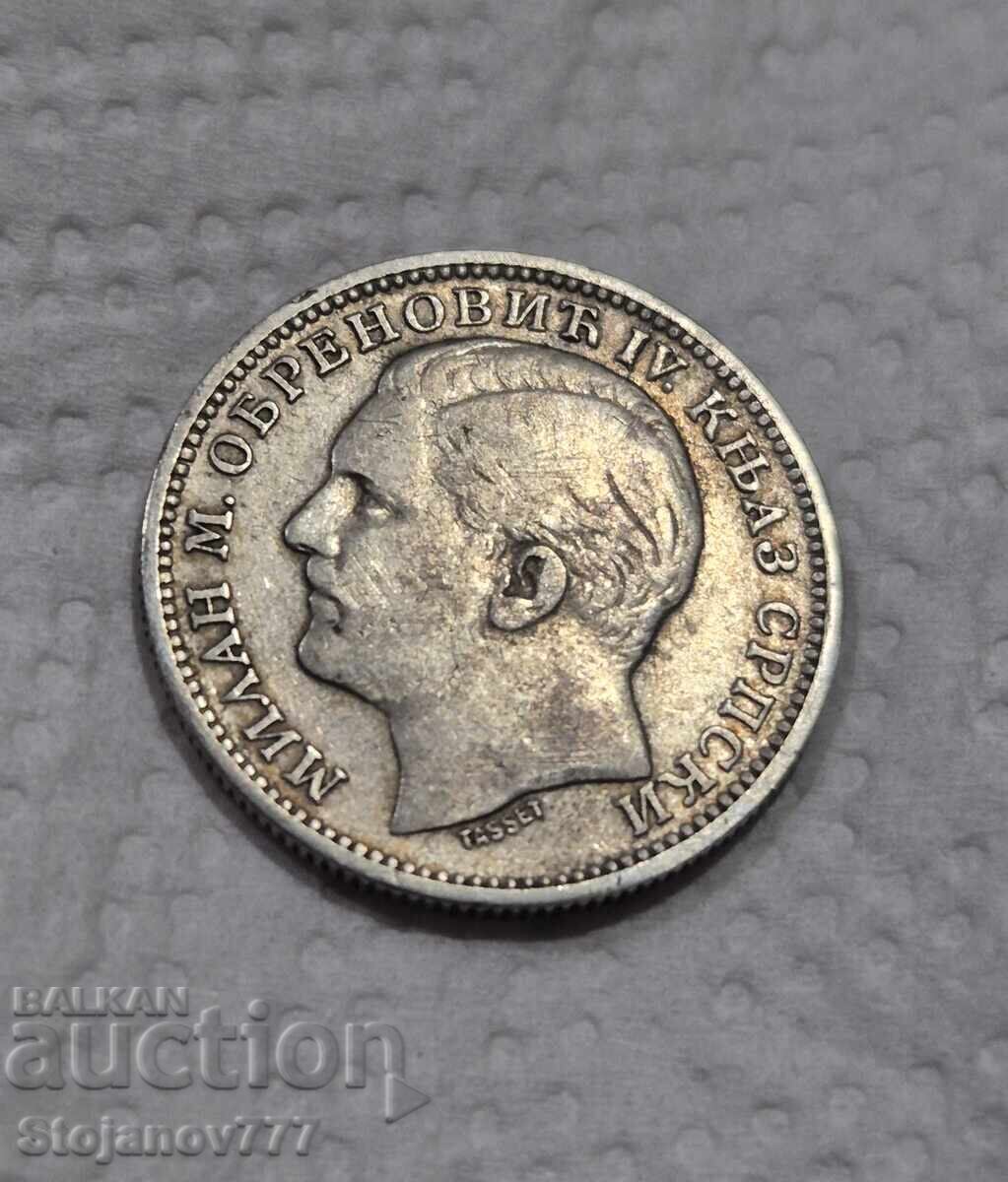 1 динар 1879 Сърбия с цена 42.00 лв. | € 21.47 1 динар 1879 Сърбия с цена 42.00 лв. | € 21.47