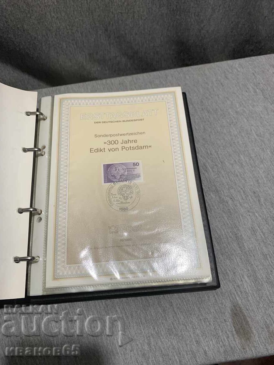 Auction  Album German First Day Sheets