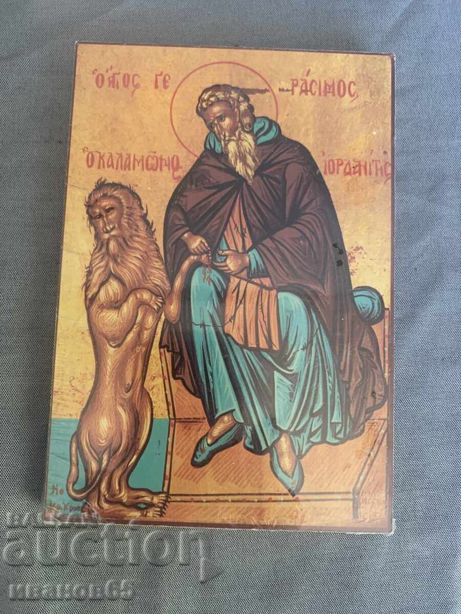 Icon of Saint Gerasimus of the Jordan with price 15.00 BGN | € 7.67 Icon of Saint Gerasimus of the Jordan with price 15.00 BGN | € 7.67