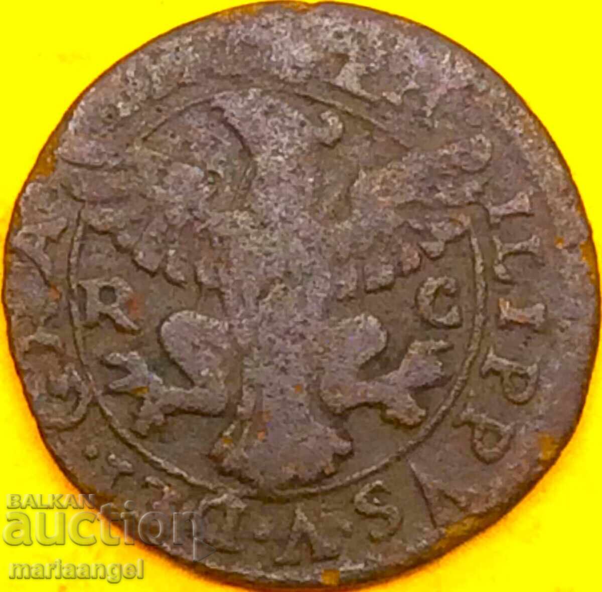 Ιταλία 1701 3 πικόλι Παλέρμο Φίλιππος V (1701-1713) 2,42γρ RARE