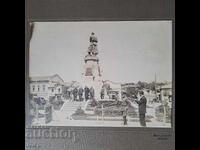 Haskovo Kingdom Bulgaria monument celebration veterans with medals