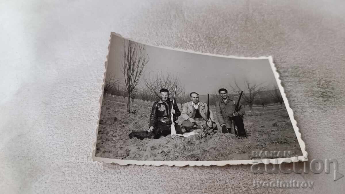Photograph of Three Hunters with Hunting Trophy 1964 Photograph of Three Hunters with Hunting Trophy 1964
