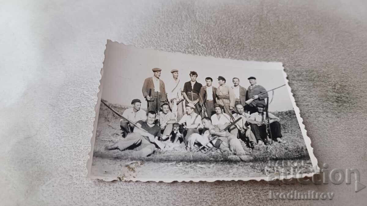 Photograph of Hunters with Hunting Dog 1966 Photograph of Hunters with Hunting Dog 1966