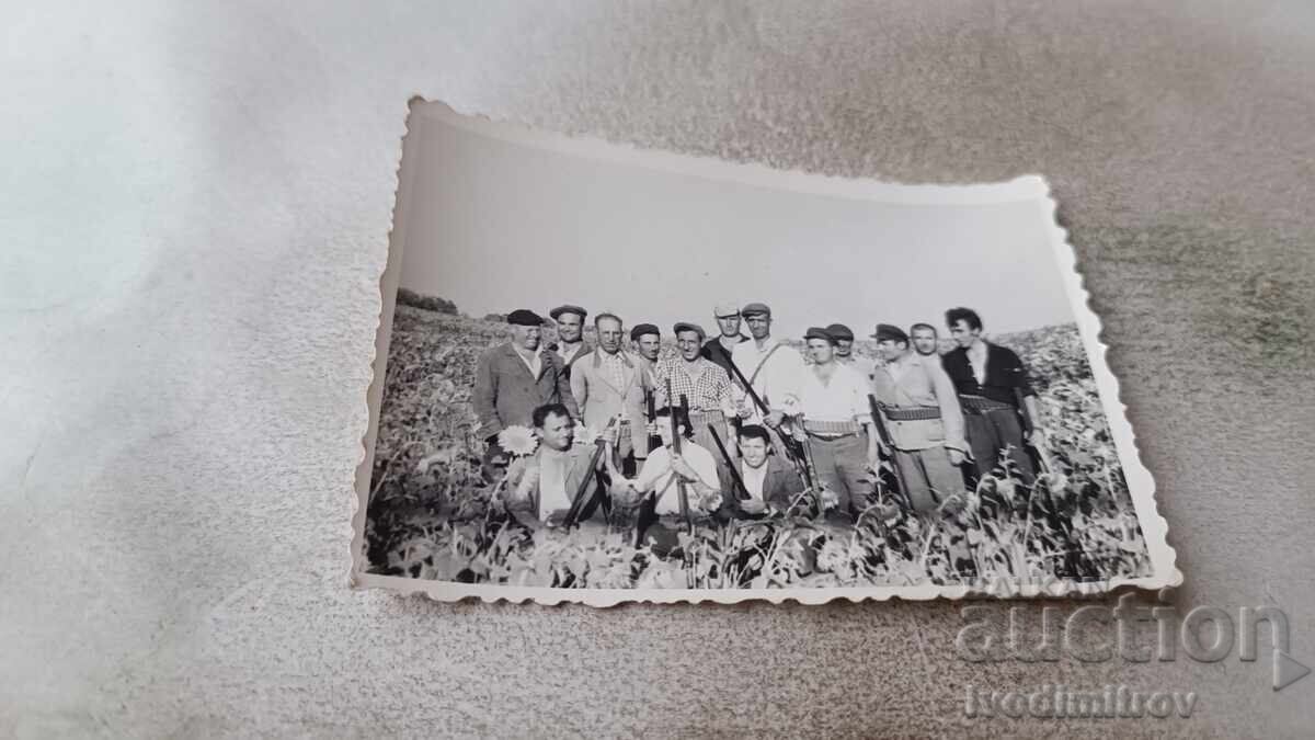 Photograph of Hunters in a Field of Sunflowers, 1966 Photograph of Hunters in a Field of Sunflowers, 1966